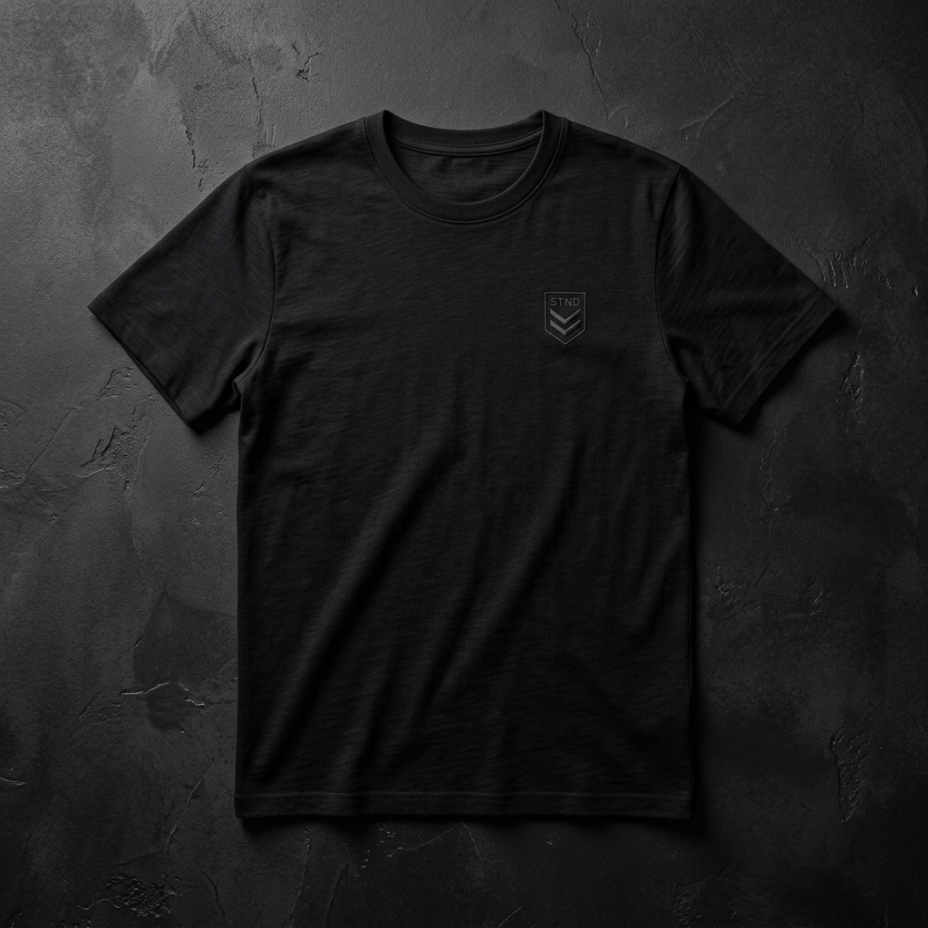 Alpha Industries Basic Logo Tee — чёрная футболка