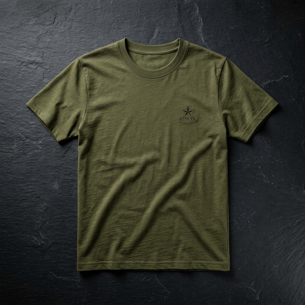 Alpha Industries Label Tee — оливковая футболка